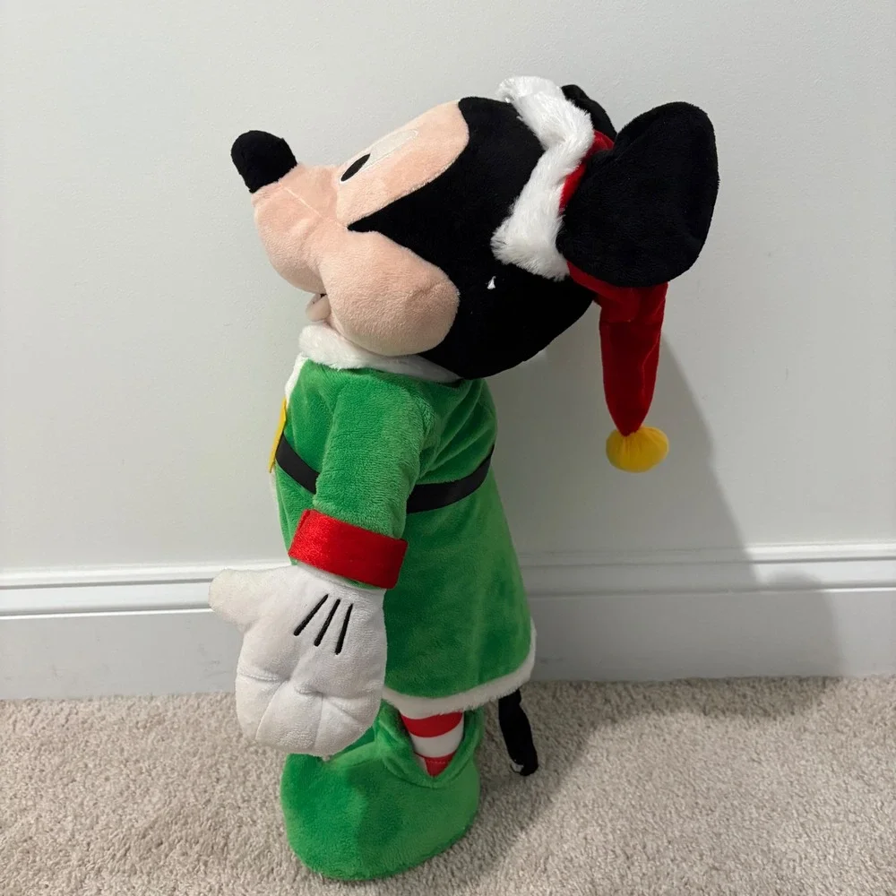 Gemmy Disney Mickey Mouse‎ Elf Standing Porch Greeter Plush 22